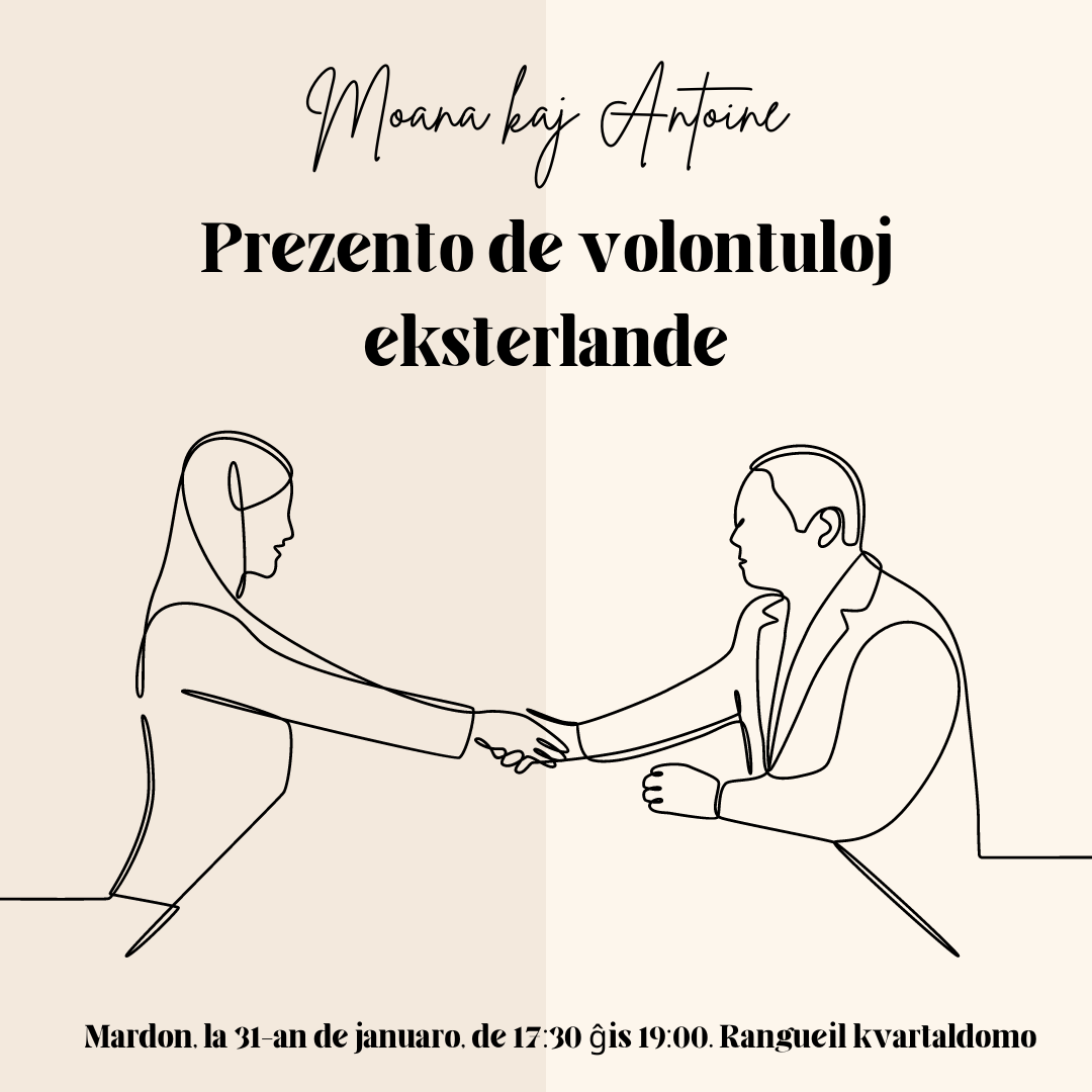 Prezento de volontuloj eksterlande