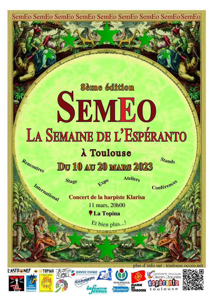 SEMEO 2023 : la Semaine de l'espéranto à Toulouse !