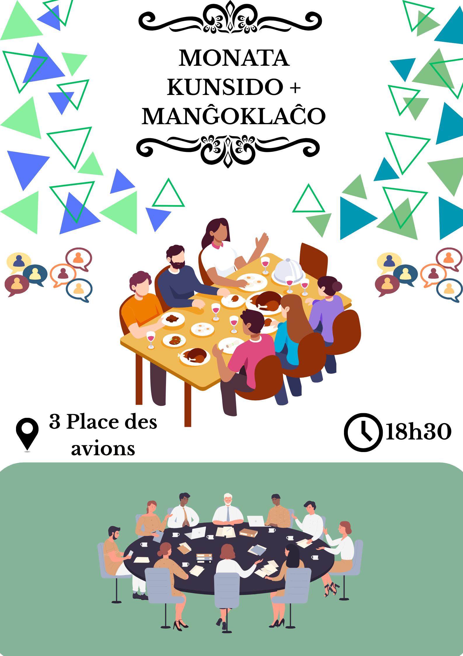 Monata kunsido + Manĝoklaĉo